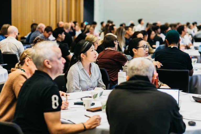 Attendees listening at the VFLI Conference 2026, focused on vision and eye health.